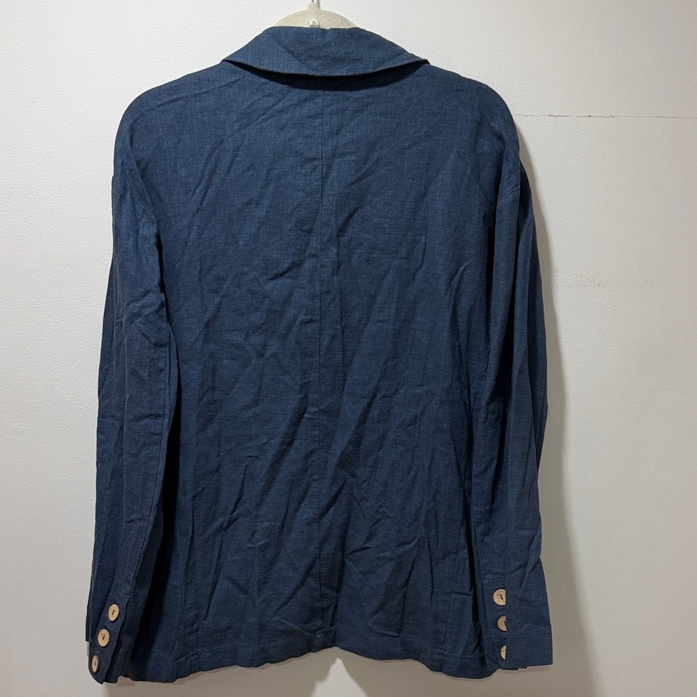 NWT Vintage Havana Women’s LINEN Blazer Jacket Small Spring Coastal Nautical - Picture 6 of 8